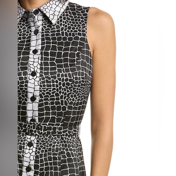 NEW TERI JON BY RICKIE FREEMAN Giraffe Print Shirtdress sz 4 $480 - Picture 5 of 8